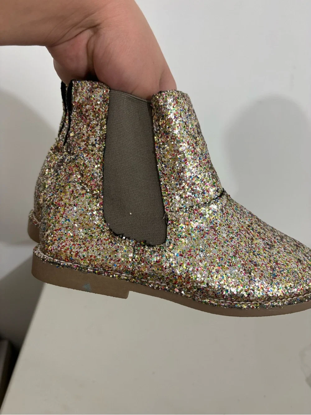 Crewcuts Girls Multicolor Glitter Chelsea Boots